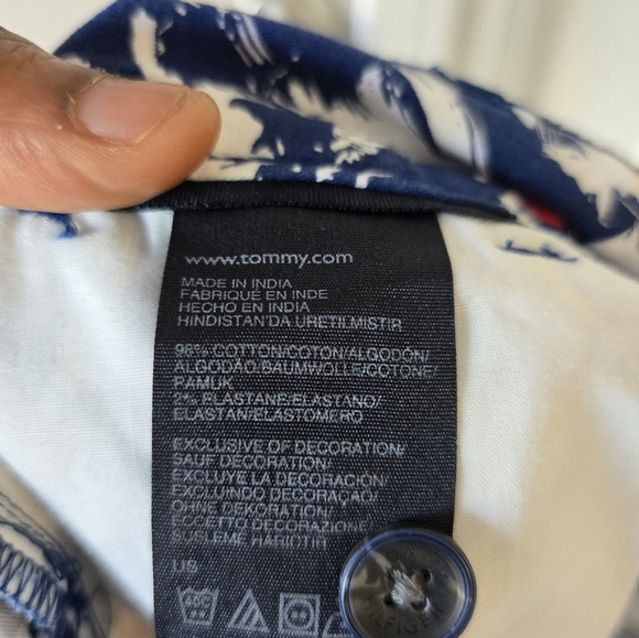 Tommy Hilfiger Women's Blue Cropped Floral Pants Size 6 Colorful Summer - Picture 11 of 11